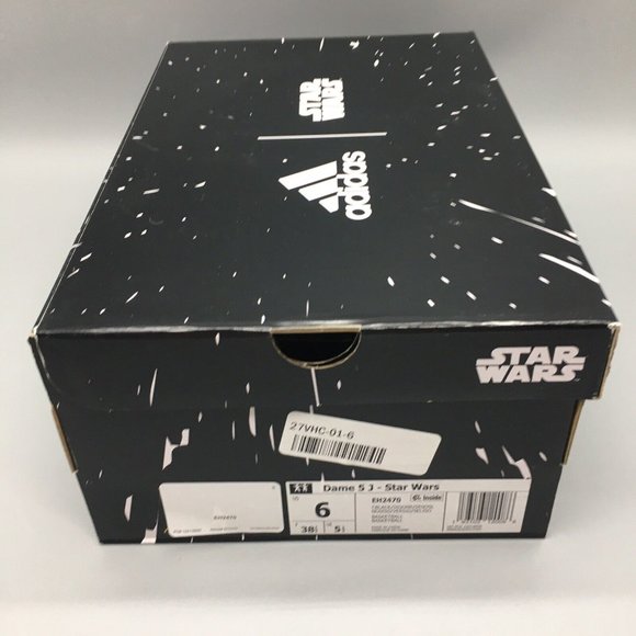 adidas Dame 5 Star Wars Lightsaber Basketball Shoes Sneaker Black Green Boys 6 - Picture 11 of 12